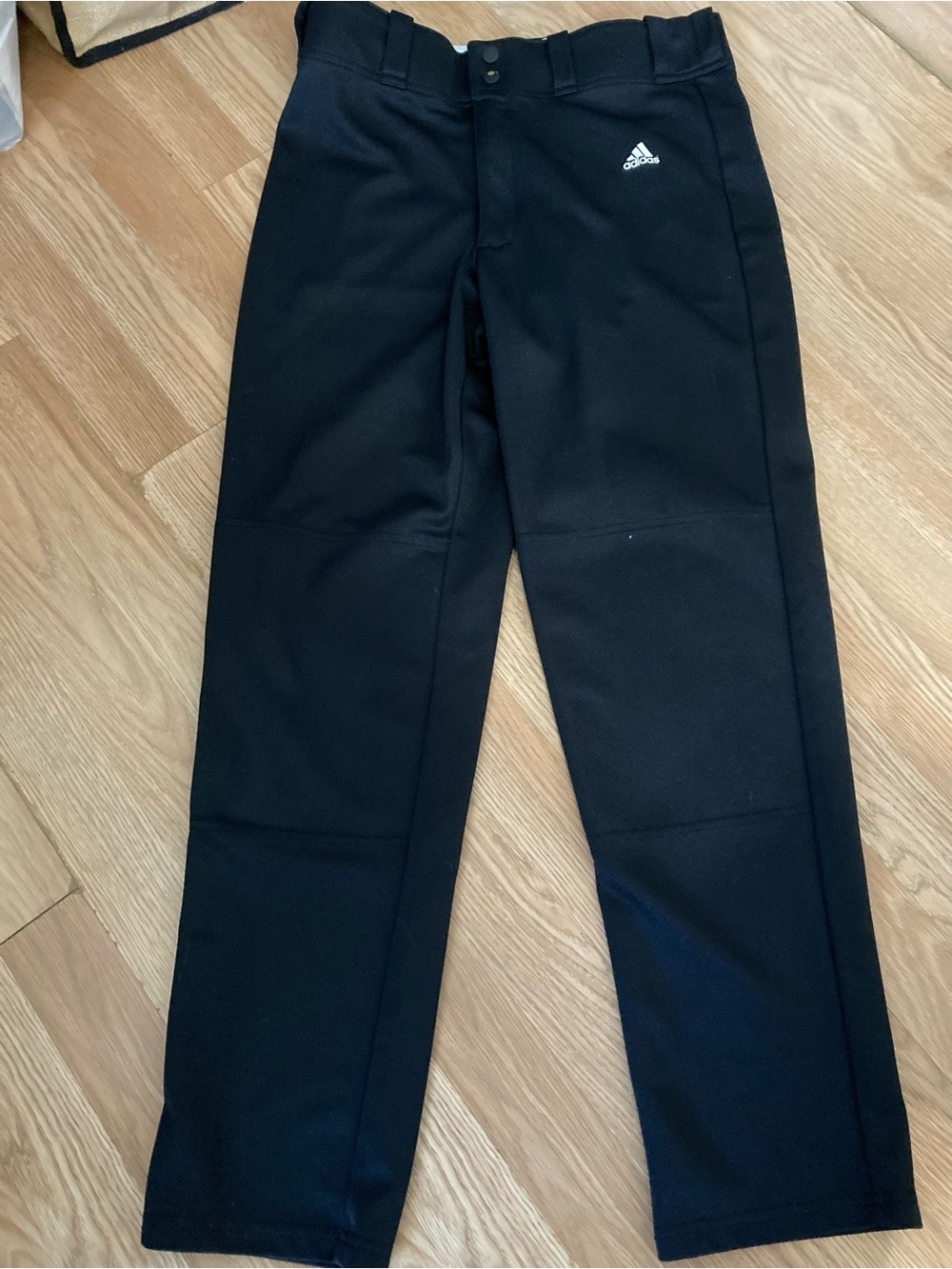 adidas Black Athletic Baseball Pants with Logo Youth XL